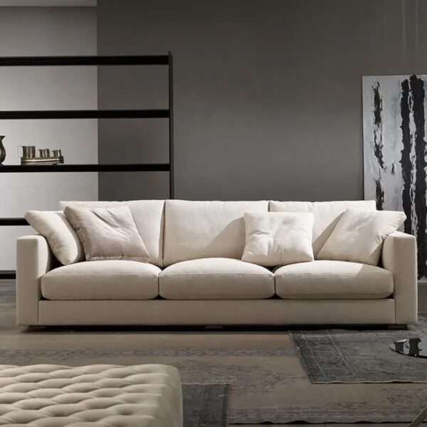 Minimalist White Sofa Set – Contemporary Comfort for Pakistani Homes - Image 3