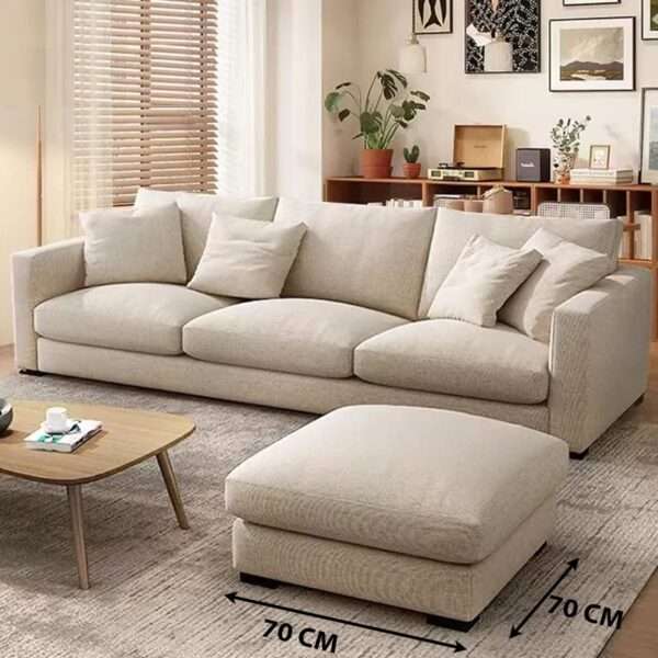 Minimalist White Sofa Set – Contemporary Comfort for Pakistani Homes - Image 5
