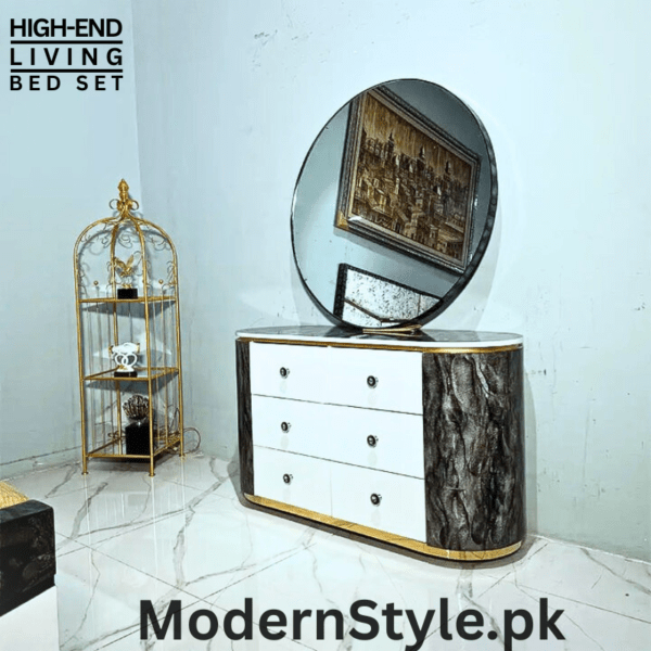 Modern Luxury Bed Set – Upholstered Headboard & Durable Frame - Image 6