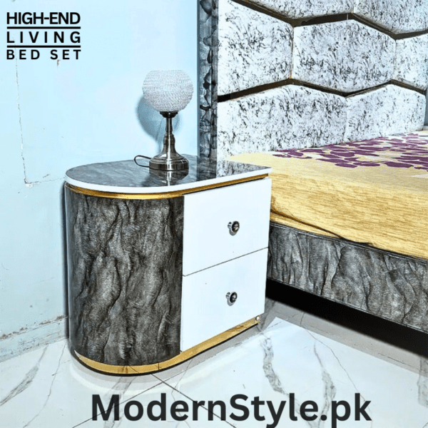 Modern Luxury Bed Set – Upholstered Headboard & Durable Frame - Image 5