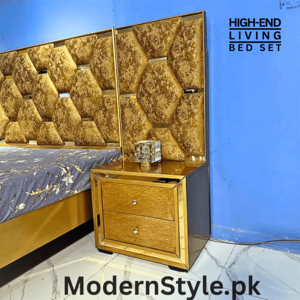 Premium Bed Set – Modern Bed Frame with Headboard & Side Tables - Image 7