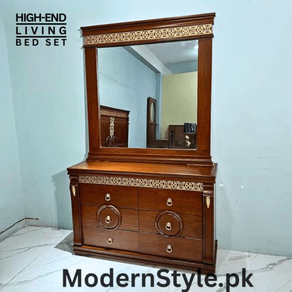 Royal Mughal Bed Set - Handcrafted Sheesham Wood King Size Bed with Storage - Image 7