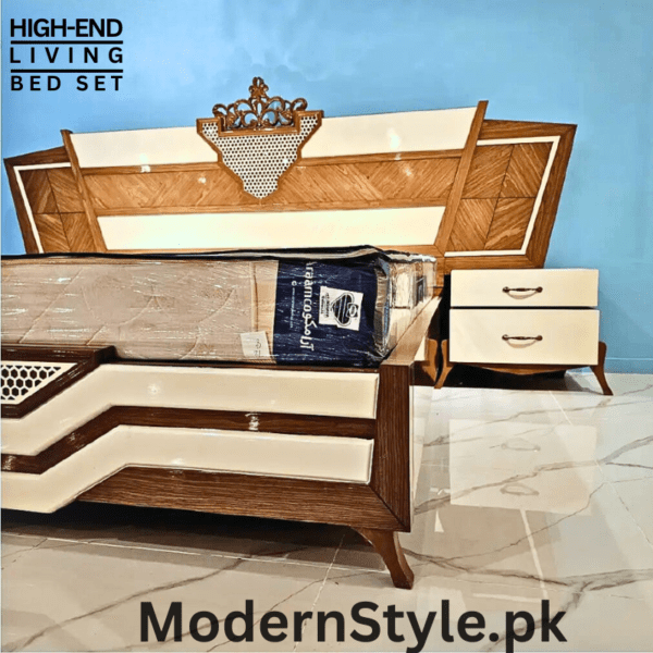 ClassicFrench Double Bed - Timeless Elegance for Pakistani Bedrooms - Image 3