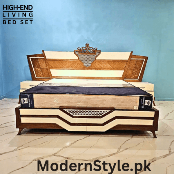 ClassicFrench Double Bed - Timeless Elegance for Pakistani Bedrooms - Image 2