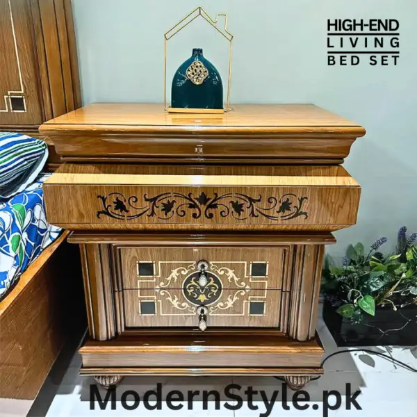 Royal Classic Bed Set – Handcrafted Sheesham Wood Bedroom Suite - Image 3