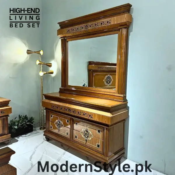 Royal Classic Bed Set – Handcrafted Sheesham Wood Bedroom Suite - Image 7