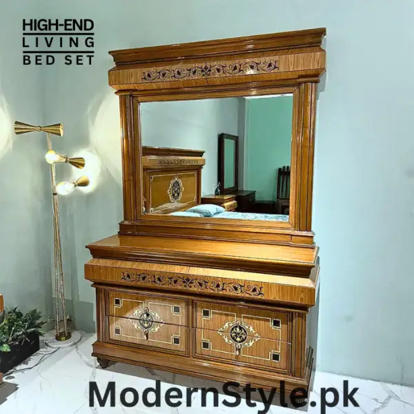 Royal Classic Bed Set – Handcrafted Sheesham Wood Bedroom Suite - Image 8