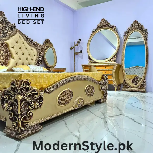 Premium Luxury Bed Set – Modern Comfortable Bedding for Pakistani Bedrooms - Image 3