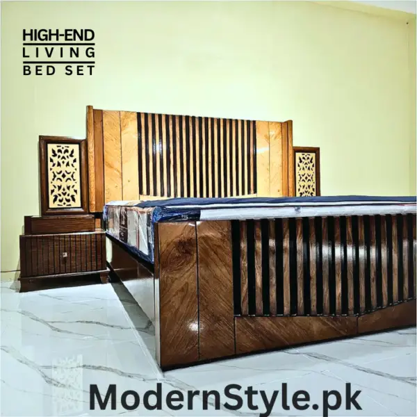 Elegant & Simple Majesty Bed – Minimalist Keekar Wood Double Bed - Image 2