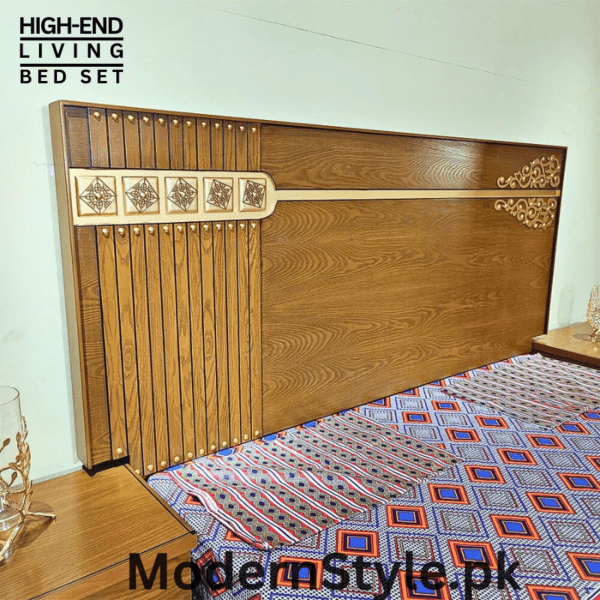 Marigold King Size Bed – Elegant Keekar Wood Bed Frame with High Gloss Finish - Image 2