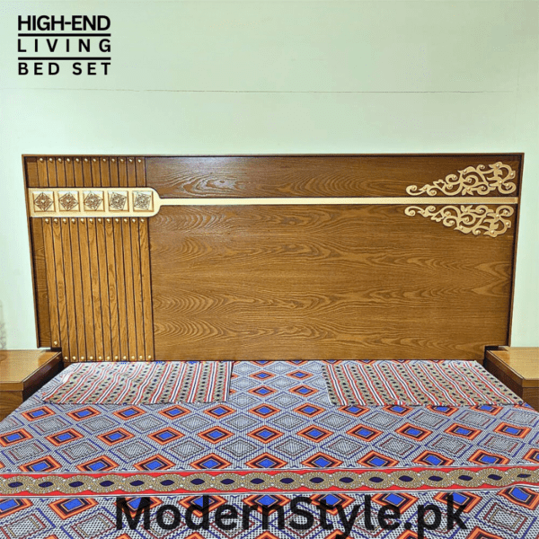 Marigold King Size Bed – Elegant Keekar Wood Bed Frame with High Gloss Finish - Image 3