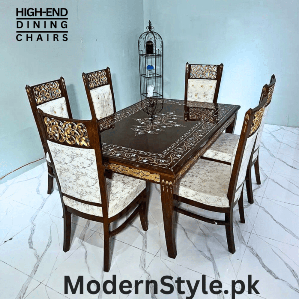 Modern 6-Seater Dining Table Set – Premium Family Dining Solution - Image 2