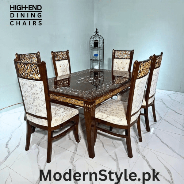 6-Seater Dining Table Set - Modern Family Dining Table Pakistan