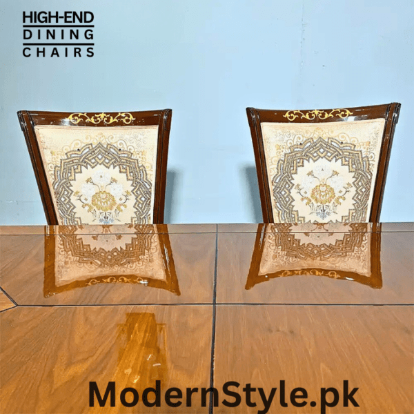 6-Seater Dining Table Set - Modern Sheesham Wood Table & Chairs (Pakistan Made) - Image 5