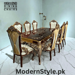 8-Seater Dining Table Set – Modern Pakistani Furniture for Families