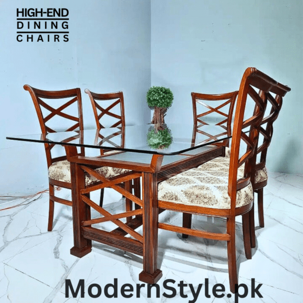 6-Seater Dining Set – Modern Table & Chairs for Pakistani Homes