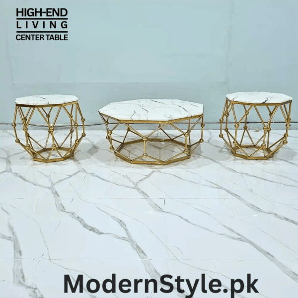 3-Piece Imported Center Table Set - Modern Luxury Living Room Tables