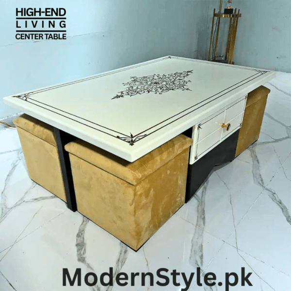 Modern Luxury Center Table – Premium Pakistani Living Room Table - Image 3