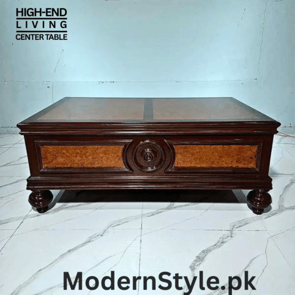 Modern Sheesham Wood Center Table – Pakistani Crafted Living Room Table - Image 2