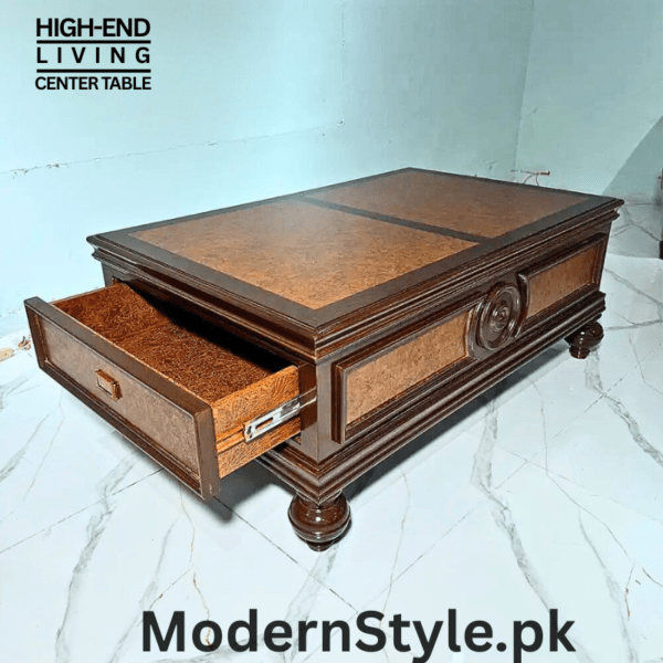 Modern Sheesham Wood Center Table – Pakistani Crafted Living Room Table - Image 3