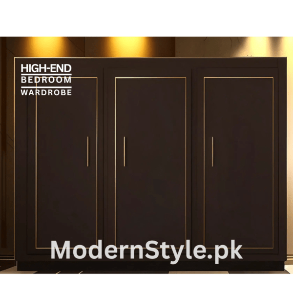 Mussi Wardrobe – Modern Rosewood Storage w/ Adjustable Shelves