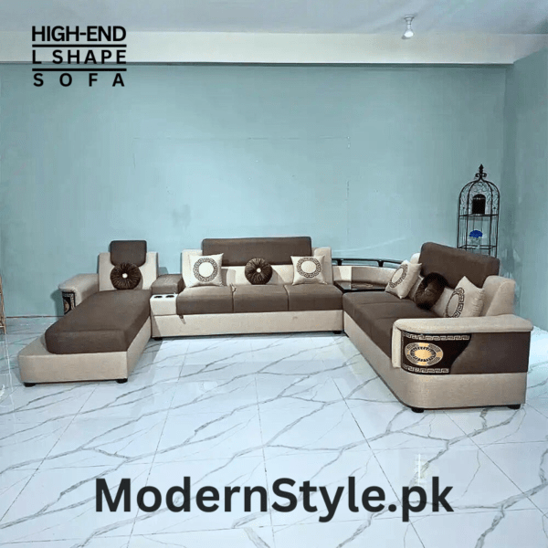 10-Seater L-Shape Sofa - Luxury Large Seating for Pakistani Homes