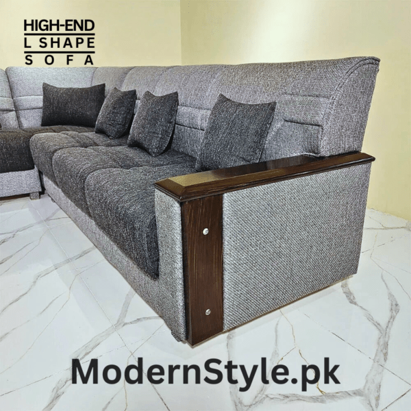 Royal Comfort 10-Seater L-Shape Sofa (Daybed) - Premium Fabric | Modern Design - Image 4