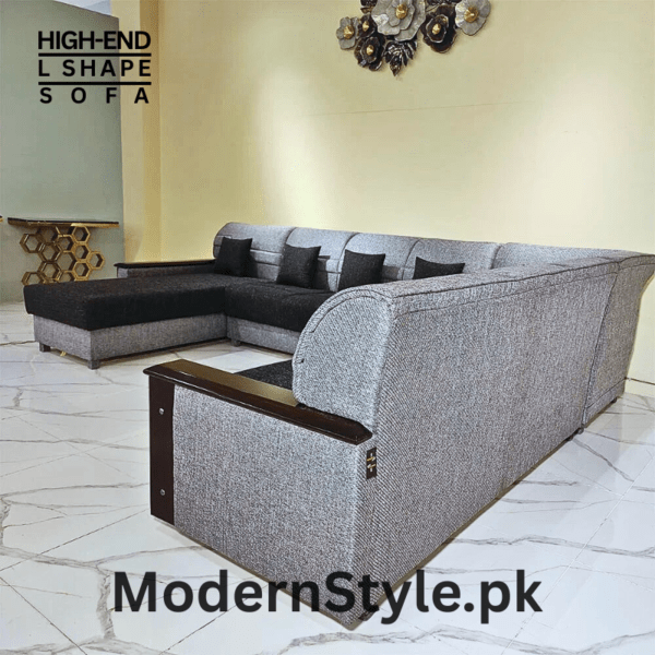 Royal Comfort 10-Seater L-Shape Sofa (Daybed) - Premium Fabric | Modern Design - Image 5