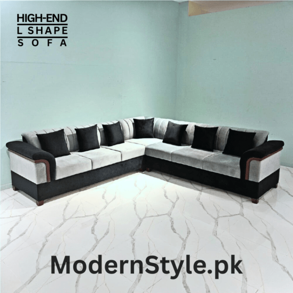 L-Shaped Keekar Wood Sofa – Luxury L-Form Seater | Pakistan