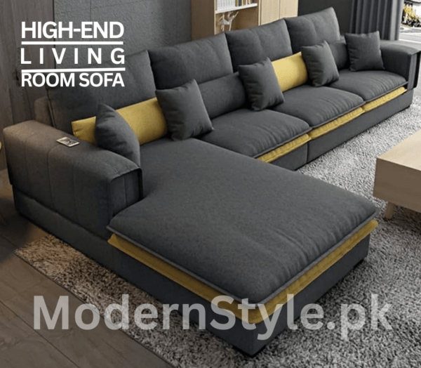 Nordic L-Shaped Velvet Sofa - Modern 9-Foot Corner Sofa Set