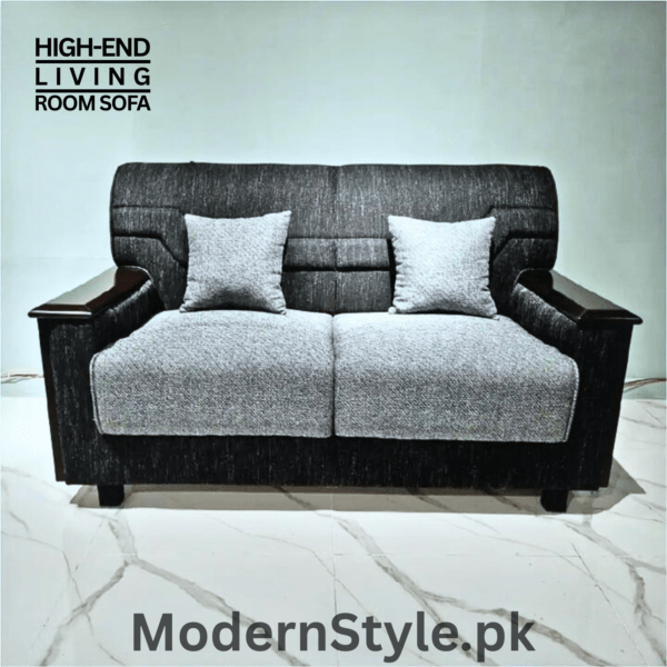 GrandGrove Wooden Couch #S42 – Premium Keekar Wood Sofa with Imported Fabric - Image 5