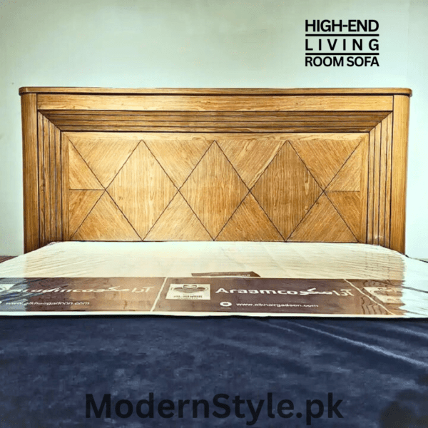 AntiqueEssence Bed – Luxury Keekar Wood & Walnut Veneer King Size Bed - Image 4