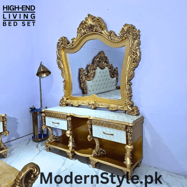 Royal Modern Bed Set – Premium Bedroom Furniture for Pakistani Homes - Image 6