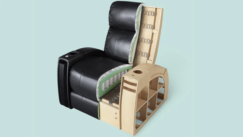 Modern Pakistani living room furniture 2025 – sustainable sofa set with wooden center table